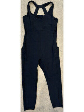 Athleta Transcend Bodysuit Womens Large Black Quick Dry Yoga Athletic Leggings